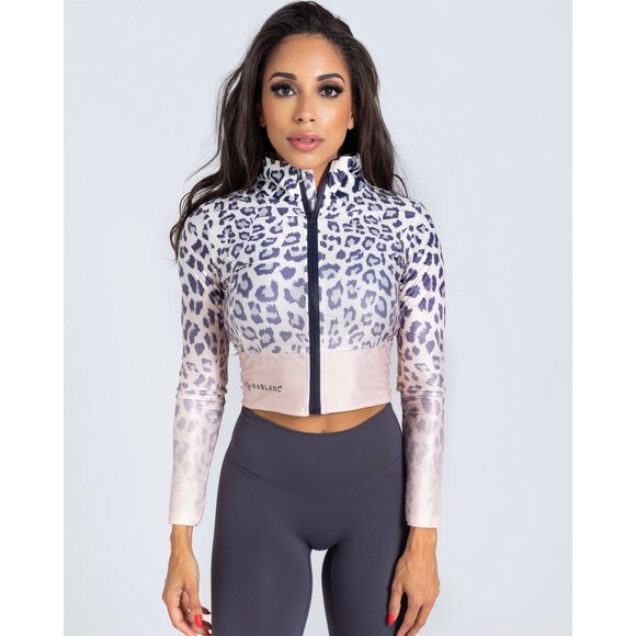 Noire Blanc Size XS Leopard Gradient Jacket - Picture 1 of 9